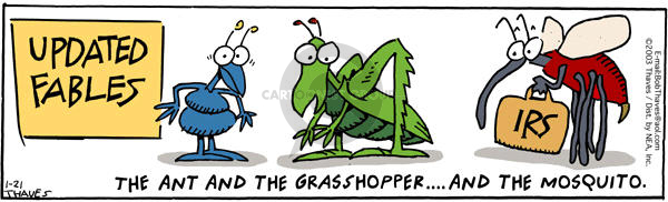 Comic Strip Of The Ant And The Grasshopper - Kahoonica