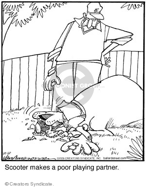 Scooter makes a poor playing partner.