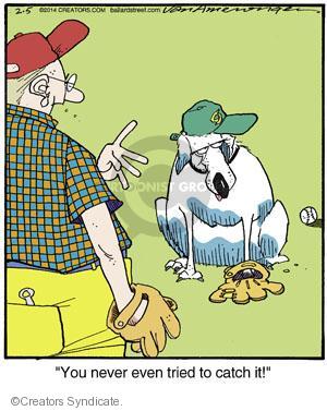 Comic Strip Jerry Van Amerongen  Ballard Street 2014-02-05 throw baseball