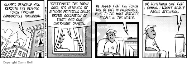 Comic Strip Darrin Bell  Candorville 2008-04-21 2008 Olympics