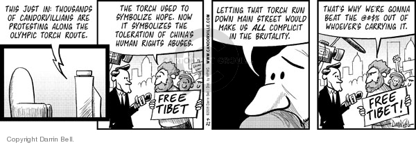 Comic Strip Darrin Bell  Candorville 2008-04-22 2008 Olympics