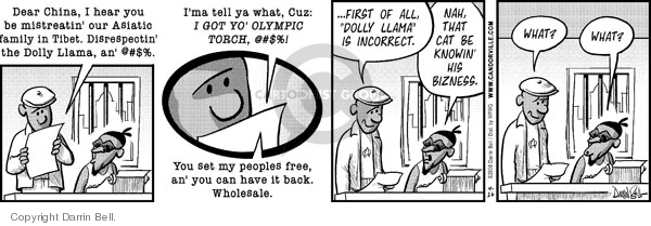 Comic Strip Darrin Bell  Candorville 2008-04-26 2008 Olympics