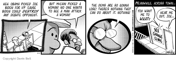 Comic Strip Darrin Bell  Candorville 2008-09-09 2008 debate