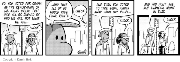 Comic Strip Darrin Bell  Candorville 2008-11-18 2008 election