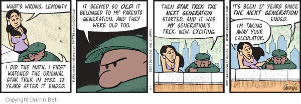 Comic Strip Darrin Bell  Candorville 2011-08-20 subtraction