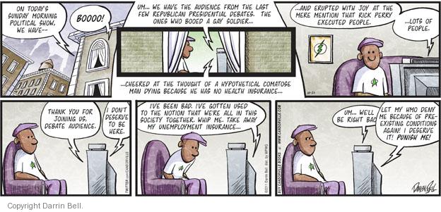 Comic Strip Darrin Bell  Candorville 2011-10-23 2012 debate
