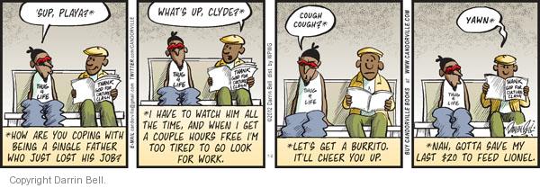 Comic Strip Darrin Bell  Candorville 2012-01-02 'sup