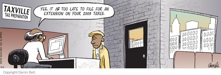 Comic Strip Darrin Bell  Candorville 2012-10-09 2003