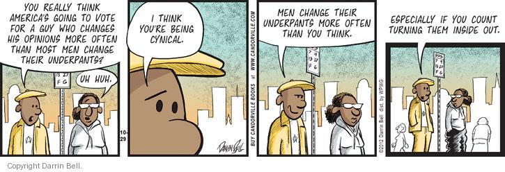 Comic Strip Darrin Bell  Candorville 2012-10-29 2012 election