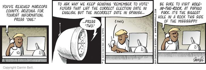 Comic Strip Darrin Bell  Candorville 2012-11-02 2012 election