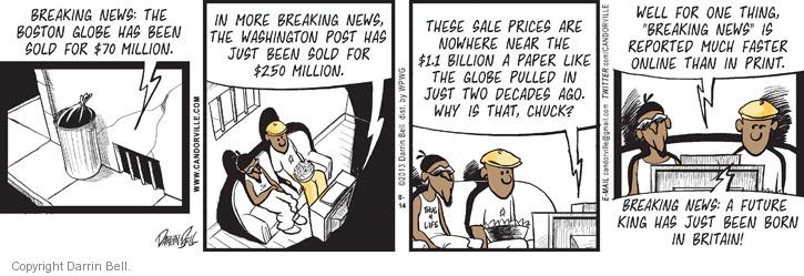 Comic Strip Darrin Bell  Candorville 2013-08-14 $250