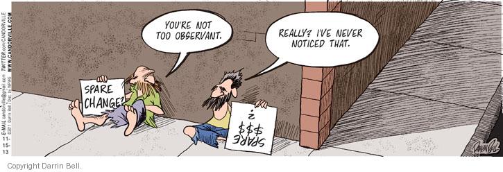 Comic Strip Darrin Bell  Candorville 2013-11-15 $$$