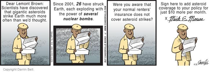 Comic Strip Darrin Bell  Candorville 2014-04-30 2001