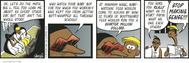 Comic Strip Darrin Bell  Candorville 2014-12-31 $15