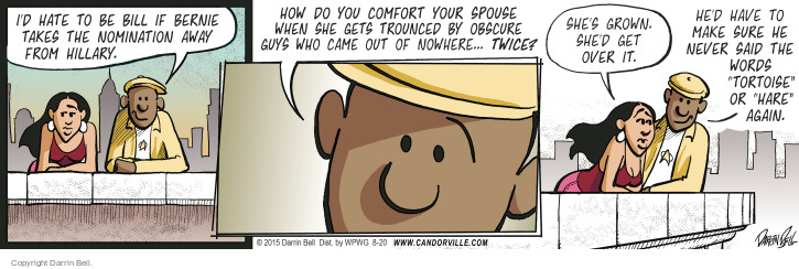 Comic Strip Darrin Bell  Candorville 2015-08-20 2016 Election Bernie Sanders