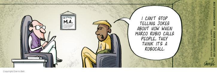 Comic Strip Darrin Bell  Candorville 2016-02-15 2016 election Marco Rubio