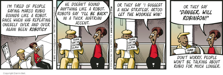 Comic Strip Darrin Bell  Candorville 2016-02-16 2016 election Marco Rubio