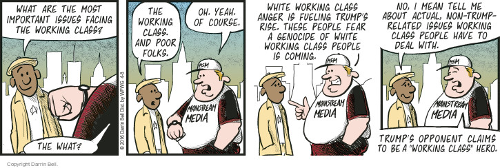 Comic Strip Darrin Bell  Candorville 2016-04-08 2016 Election Bernie Sanders