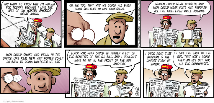 Comic Strip Darrin Bell  Candorville 2016-06-26 2016 Election Hillary Clinton