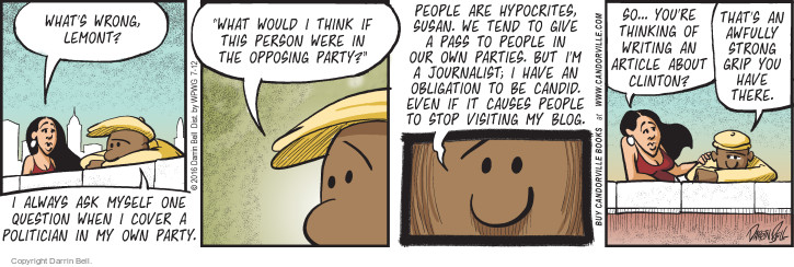 Comic Strip Darrin Bell  Candorville 2016-07-12 2016 Election Hillary Clinton