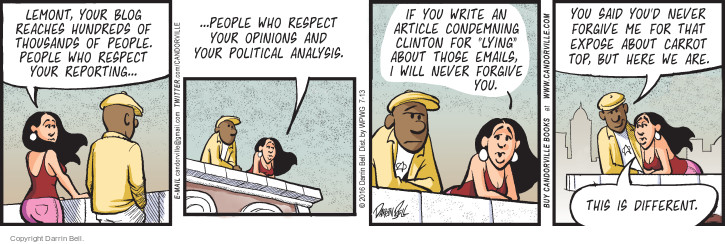 Comic Strip Darrin Bell  Candorville 2016-07-13 2016 Election Hillary Clinton
