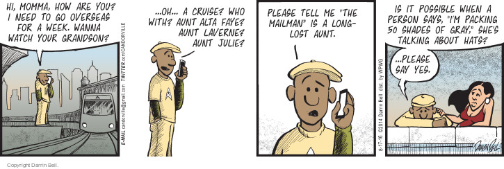 Comic Strip Darrin Bell  Candorville 2016-08-17 50 Shades of Grey