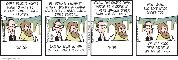 Comic Strip Darrin Bell  Candorville 2016-11-03 2016 Election Hillary Clinton