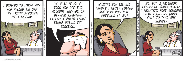 Comic Strip Darrin Bell  Candorville 2016-11-29 2016 Election Donald Trump