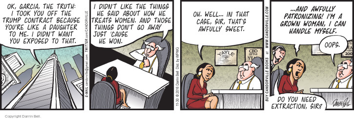 Comic Strip Darrin Bell  Candorville 2016-11-30 2016 Election Donald Trump