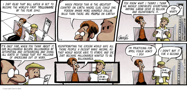 Comic Strip Darrin Bell  Candorville 2017-03-05 $1.00