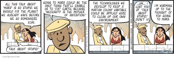 Comic Strip Darrin Bell  Candorville 2017-11-02 environment