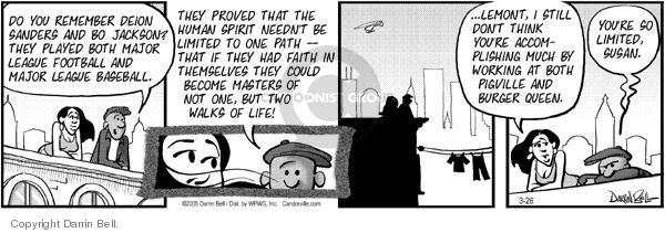 Comic Strip Darrin Bell  Candorville 2005-03-26 baseball
