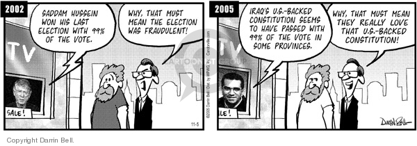 Comic Strip Darrin Bell  Candorville 2005-11-05 2002 election