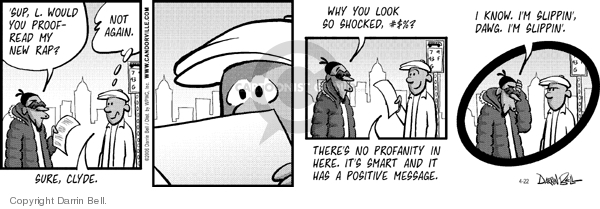 Comic Strip Darrin Bell  Candorville 2006-04-22 'sup