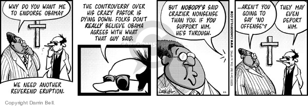 Comic Strip Darrin Bell  Candorville 2008-04-04 2008 election endorsement