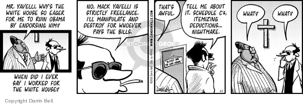 Comic Strip Darrin Bell  Candorville 2008-04-05 2008 election endorsement