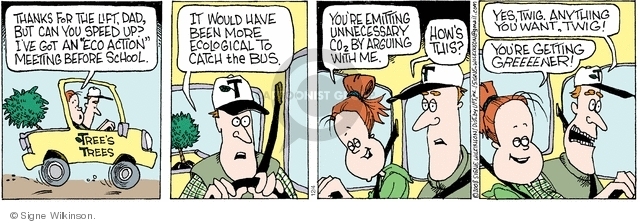 Comic Strip Signe Wilkinson  Family Tree 2008-12-04 environment