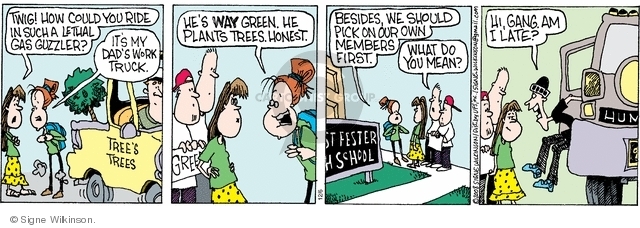 Comic Strip Signe Wilkinson  Family Tree 2008-12-06 environment