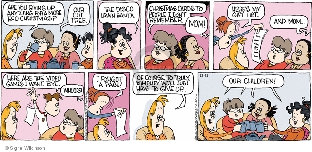 Comic Strip Signe Wilkinson  Family Tree 2008-12-21 environment