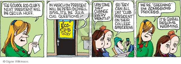 Comic Strip Signe Wilkinson  Family Tree 2009-02-17 environment