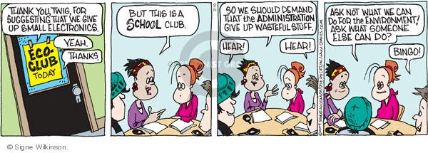 Comic Strip Signe Wilkinson  Family Tree 2009-02-19 environment