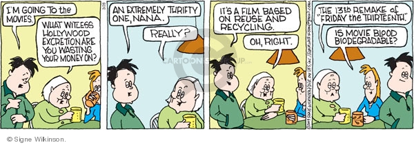 Comic Strip Signe Wilkinson  Family Tree 2009-03-28 recycle