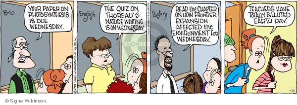 Comic Strip Signe Wilkinson  Family Tree 2009-04-20 environment