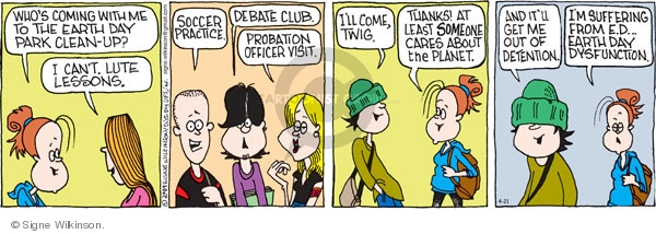 Comic Strip Signe Wilkinson  Family Tree 2009-04-21 environment