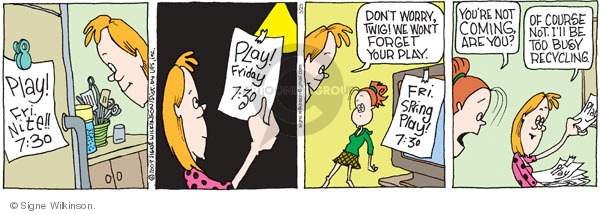 Comic Strip Signe Wilkinson  Family Tree 2009-05-25 recycle