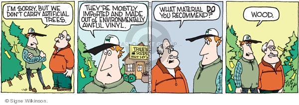 Comic Strip Signe Wilkinson  Family Tree 2009-12-18 environment