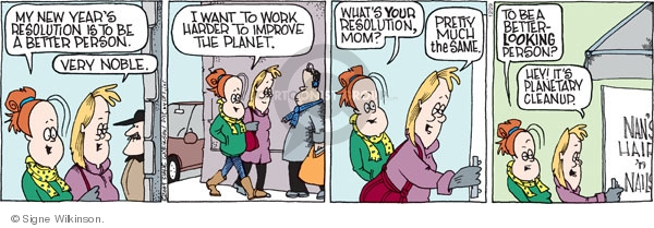 Comic Strip Signe Wilkinson  Family Tree 2009-12-29 environment