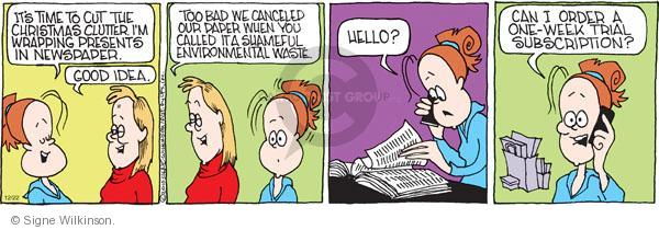 Comic Strip Signe Wilkinson  Family Tree 2010-12-22 environment