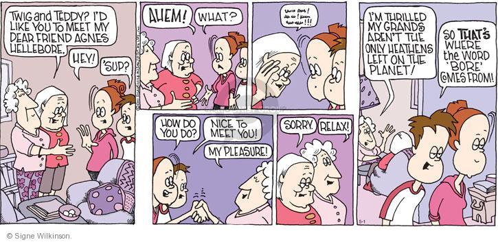 Comic Strip Signe Wilkinson  Family Tree 2011-05-01 'sup