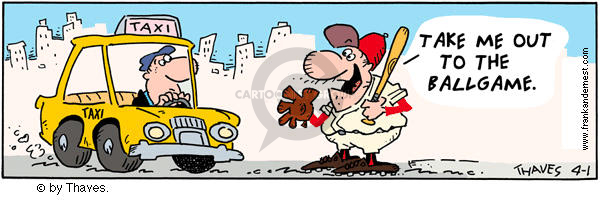 Comic Strip Bob Thaves Tom Thaves  Frank and Ernest 2002-04-01 baseball